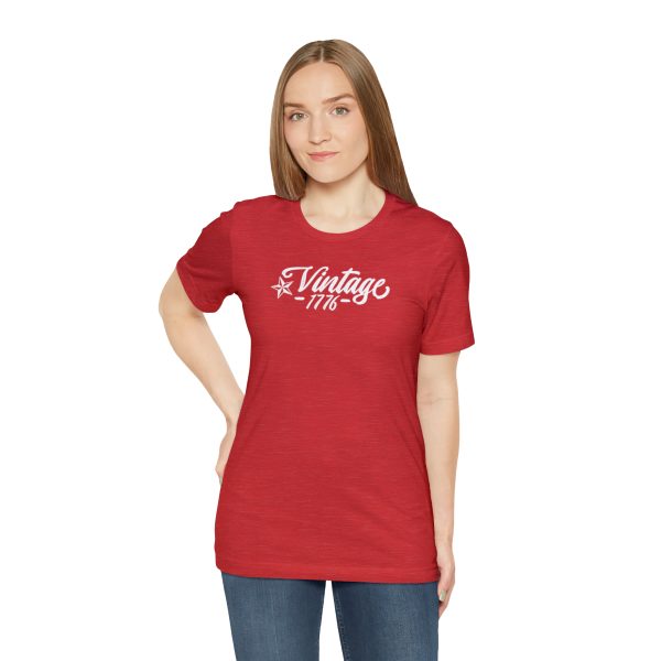 A great patriotic t-shirt featuring Vintage 1776. If you love America and you love to show your patriotism, this is a great style to wear!
