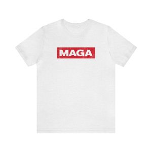 Wear it to a Trump rally or the store, this classic MAGA t-shirt design looks good as we work to Make America Great Again! TShirt, shirt, clothing, apparel